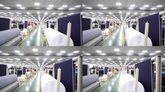 牛仔纺织业车间企业加工生产制造布料服装服