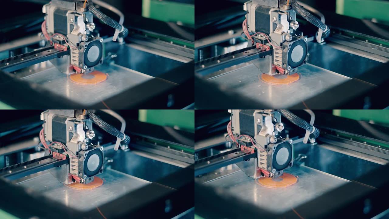 三维3d打印机在3d打印实验室工作。