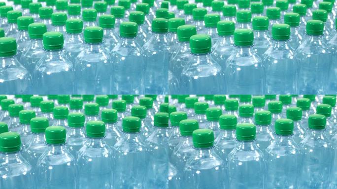 路过一排排瓶装水-运动，工厂概念