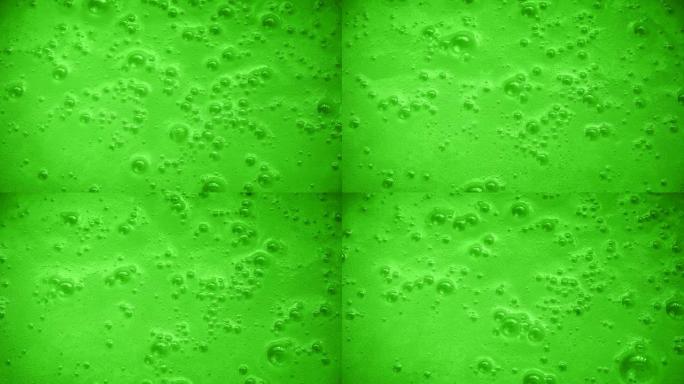 绿色嘶嘶液体绿色毒液冒浆液体泡泡