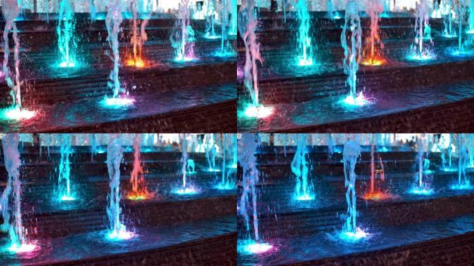 SLO MO喷泉的色彩