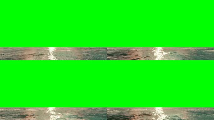 3d海洋日落动画色度键。