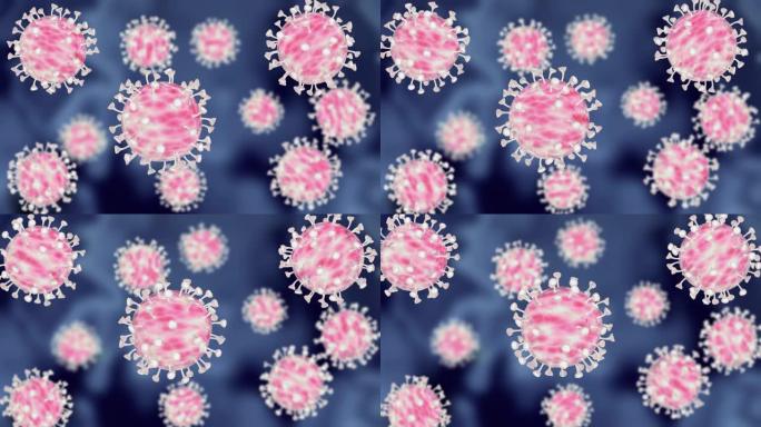 冠状病毒 (新型冠状病毒肺炎) 是3D图。