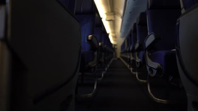 飞机内部-经济舱视频素材