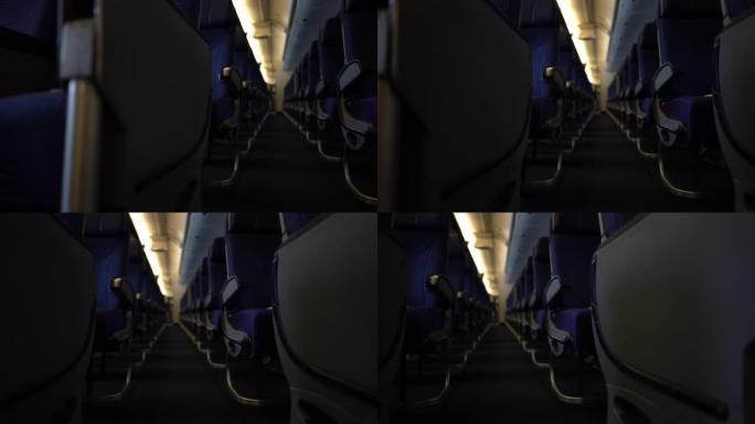 飞机内部-经济舱视频素材