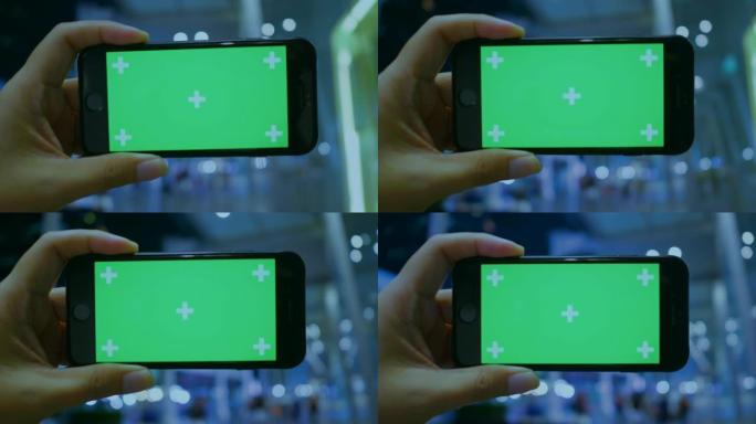 色度键: 晚上使用绿屏手机
