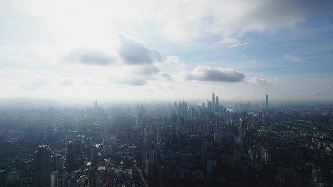 航拍广州城市空镜