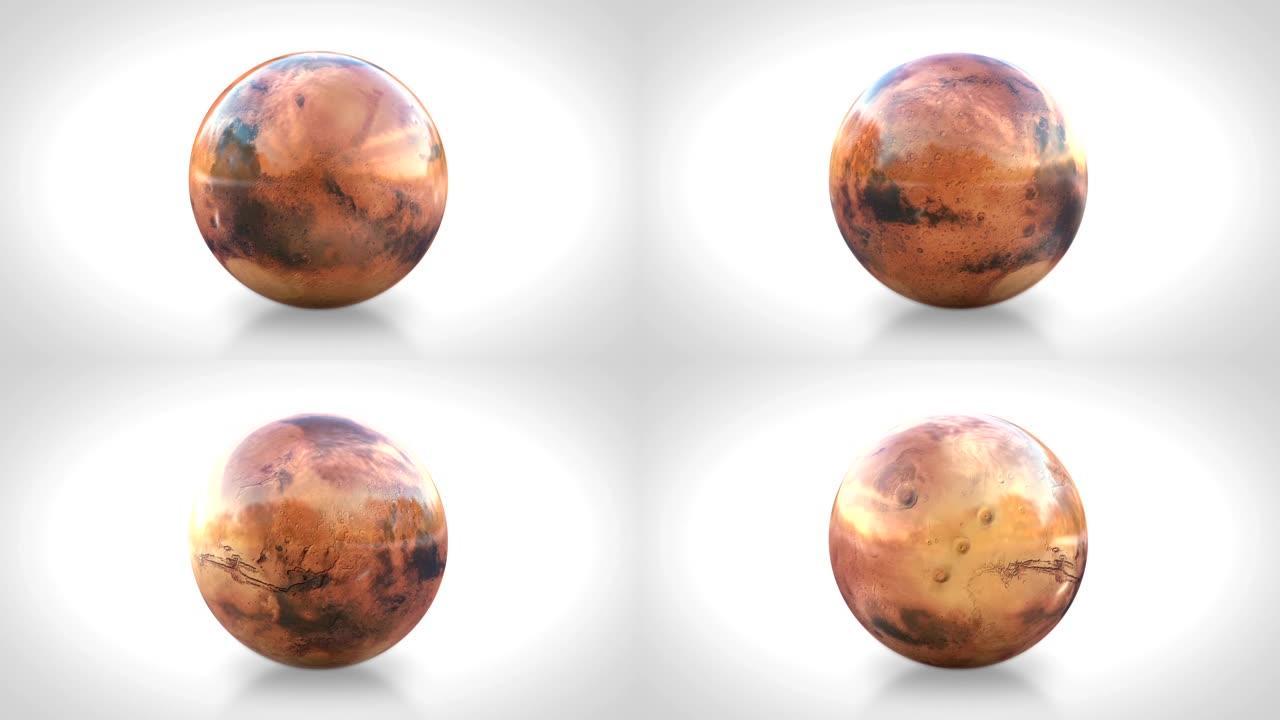 大理石风格火星 “红色星球” 无缝循环-中心