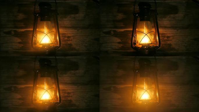 旧木墙煤油灯旧木墙煤油灯