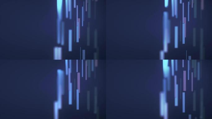 4k抽象技术背景蓝色色块移动