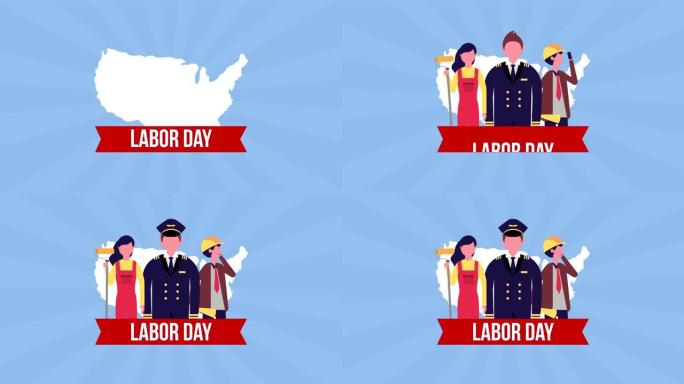 美国劳动节庆祝活动与工人角色