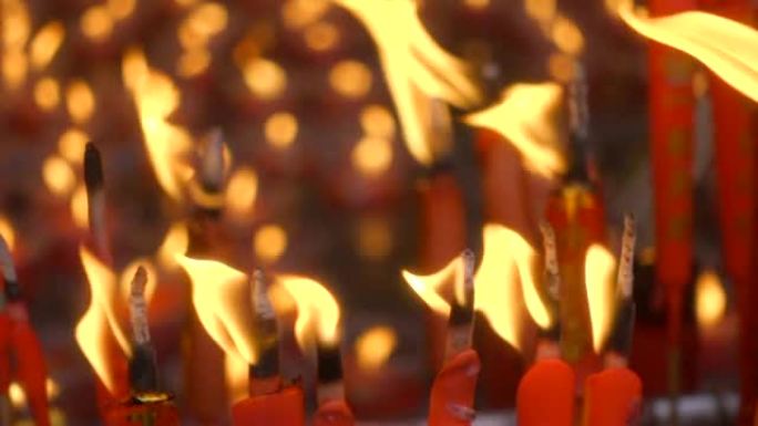烛光佛教文化祈祷祈福火焰火苗
