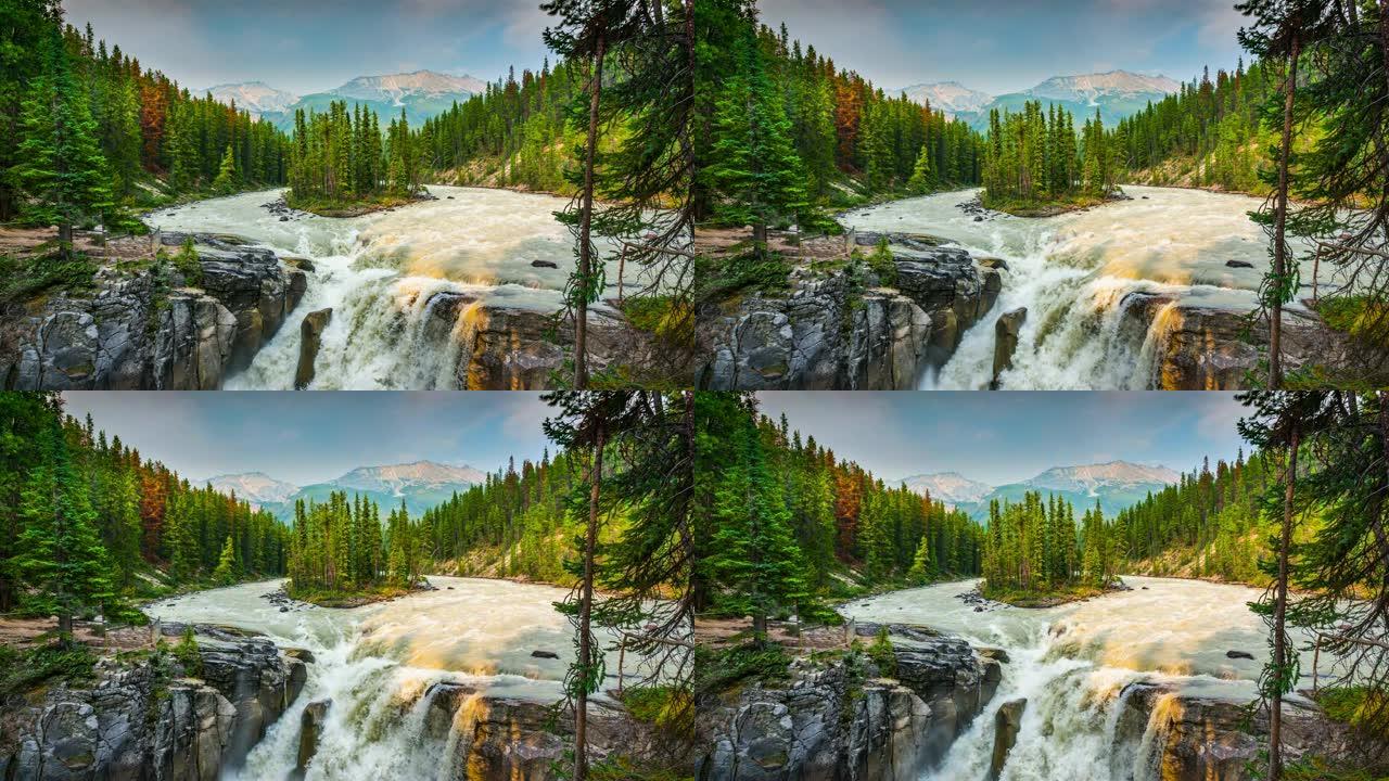 加拿大艾伯塔省贾斯珀国家公园Sunwapta瀑布