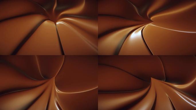 巧克力松露旋转特写。无缝循环3d渲染