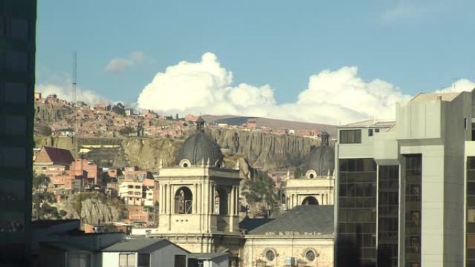 玻利维亚的拉巴斯天际。