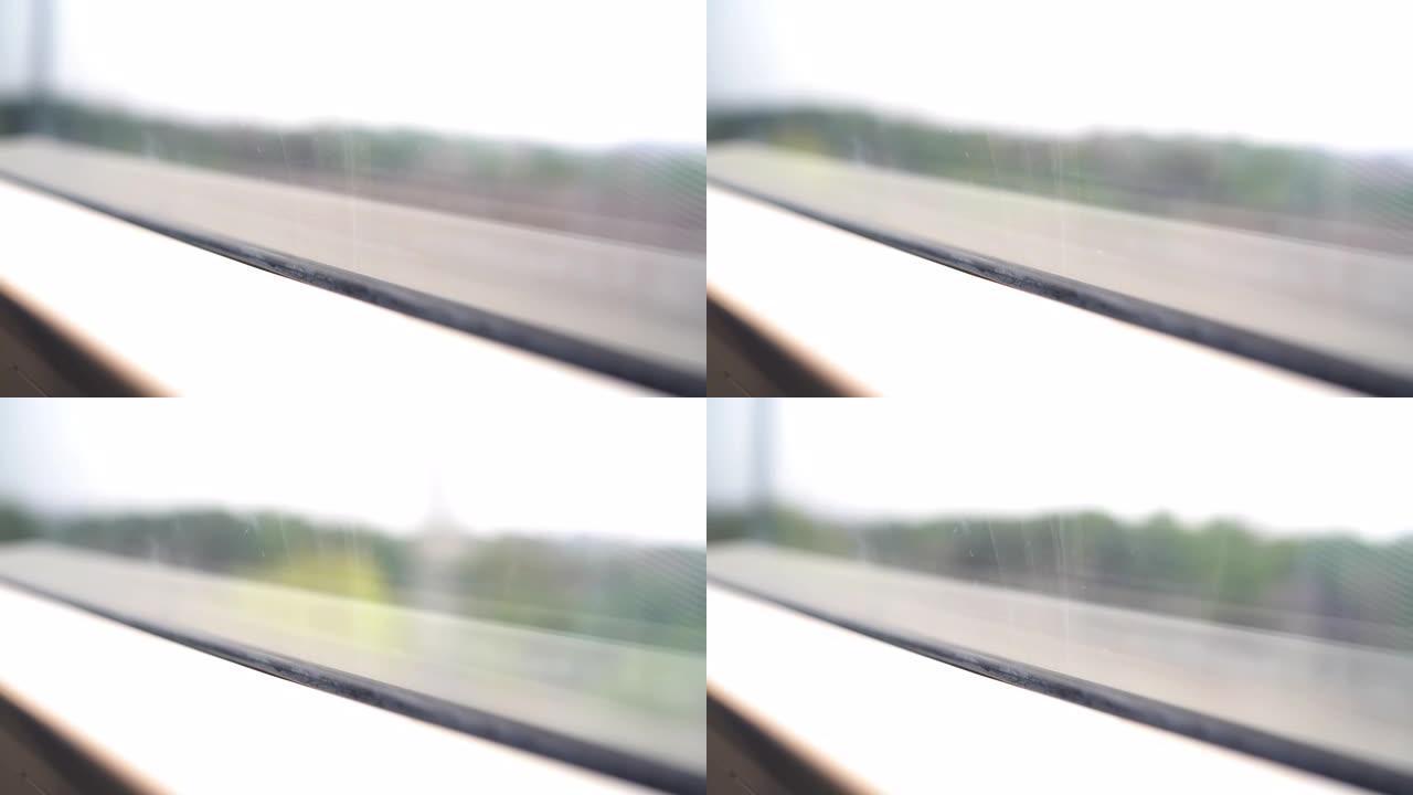 中国的高速列车高铁窗外中国的高速列车