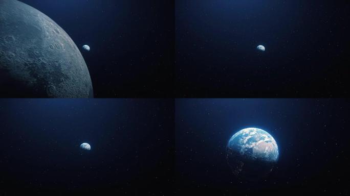 从月球到地球的太空美景