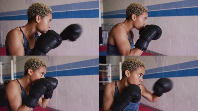 混血女子拳击拳击手非洲人黑人美女