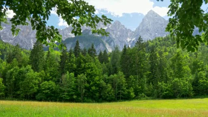 斯洛文尼亚。特里格拉夫国家公园，朱利安阿尔卑斯山。UHD, 4K