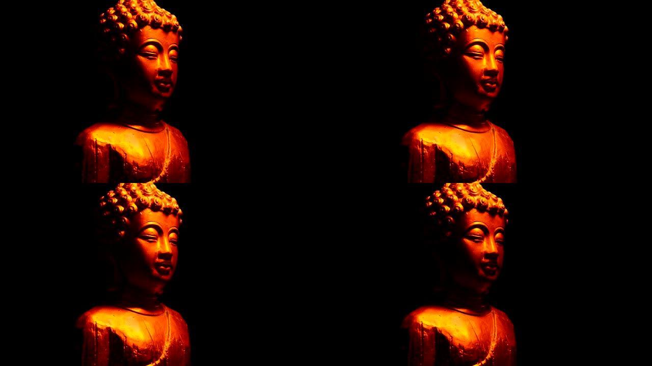 火光中的佛像取经佛教佛祖