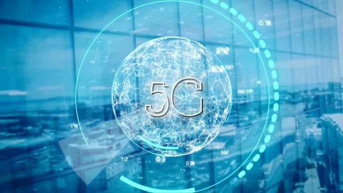 旋转地球仪上显示的5g