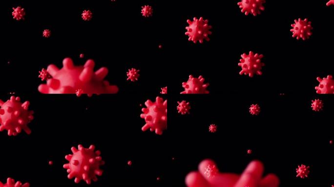 冠状病毒Covid19细胞动画。