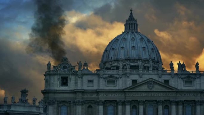 梵蒂冈的烟雾在向教皇发出投票信号