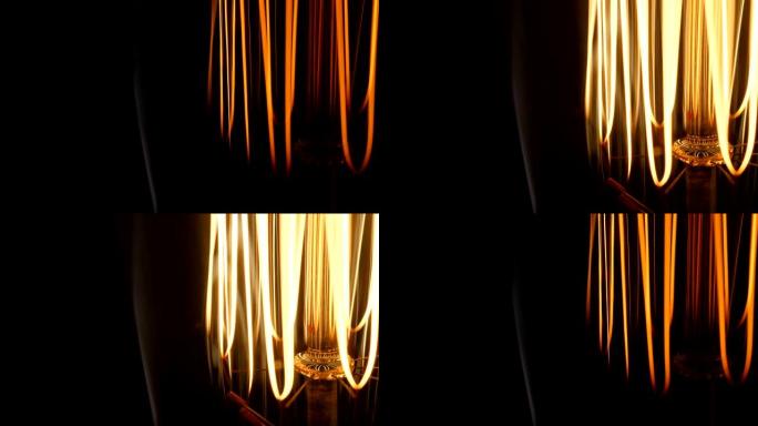 微距灯泡灯丝白炽灯发明钨丝灯