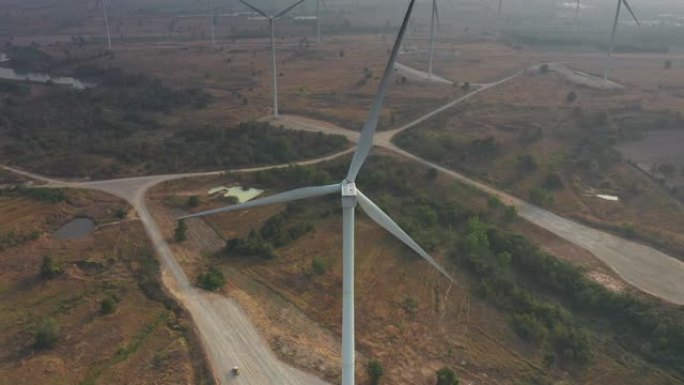 风力涡轮机风机乡间野外新能源