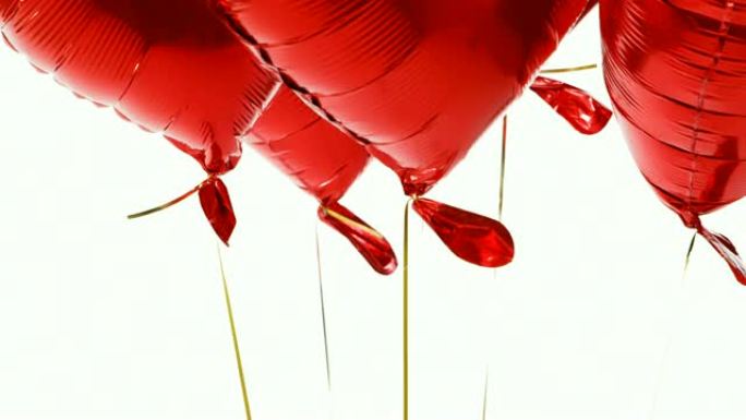 漂浮在空中的红色气球4k