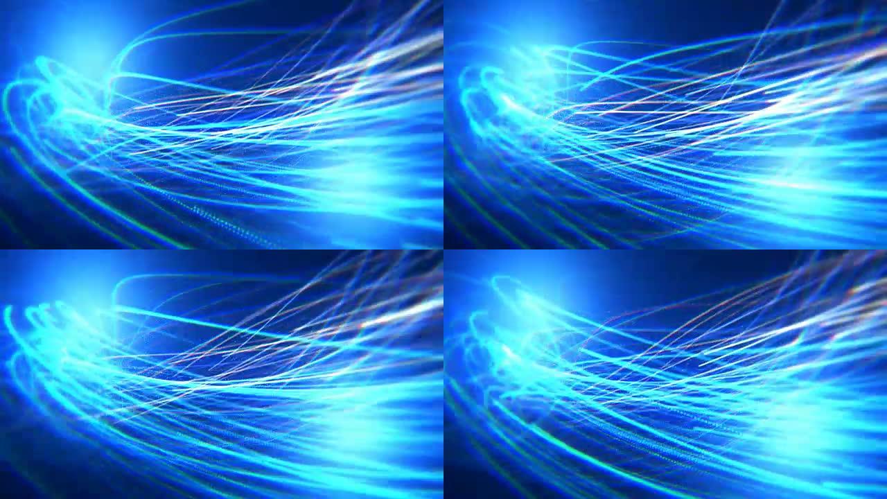 物联网物联网粒子光线线条背景