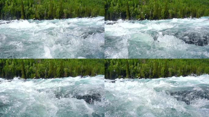 河流中的流水夏日视频素材升格河流风光