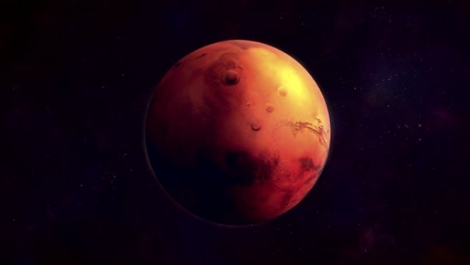 太空黑暗中的火星太空黑暗中的火星