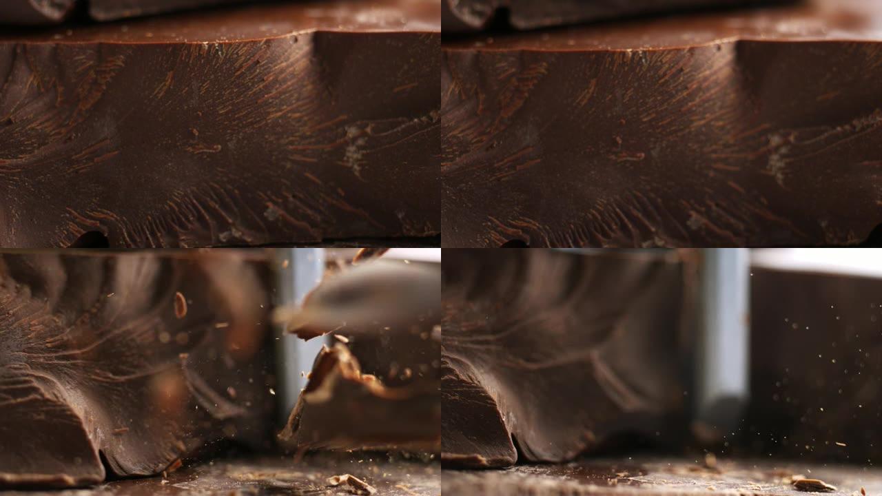 巧克力碎片掉落视频素材