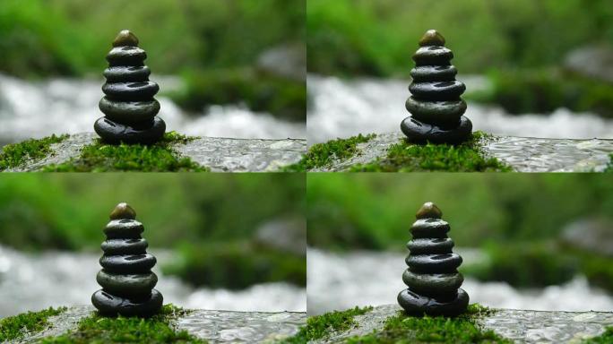 石头天平平衡、泉水、岩石-物体、