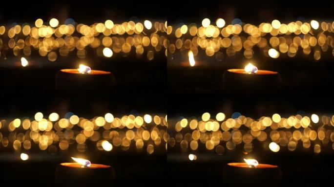 泰国清迈元宵节蜡烛复古