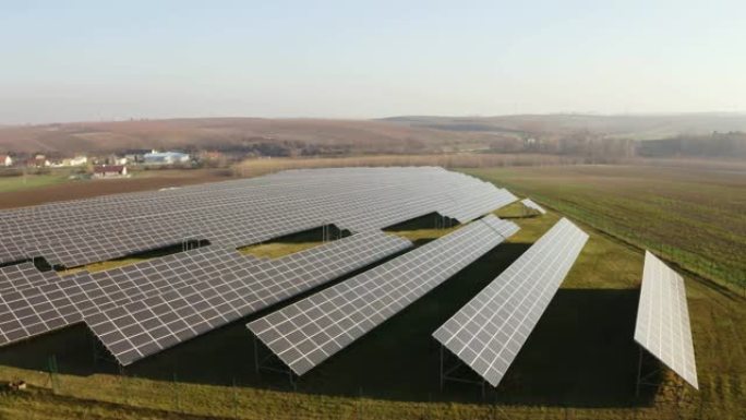 该国的空中商用太阳能电池板
