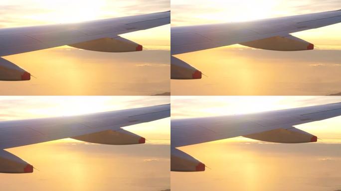 飞机窗航空发动机旅程旅途逆光光芒