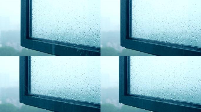 窗户上的雨滴意境写意水滴