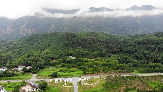 安徽九华后山雨后青山云雾航拍