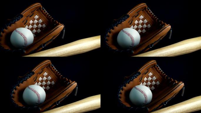 棒球手套和蝙蝠运动概念