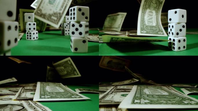 SLO MO美元落在赌博桌上