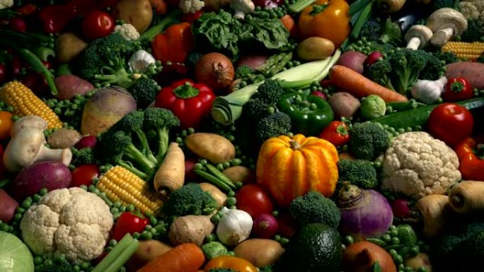 艺术照明中的美丽蔬菜-饮食健康