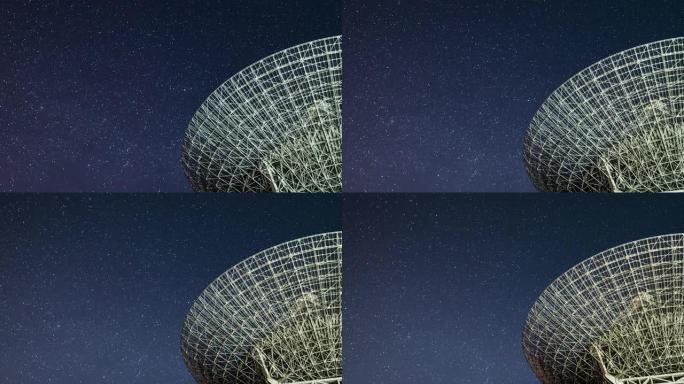 T/L戏剧性的天空和夜晚，射电望远镜