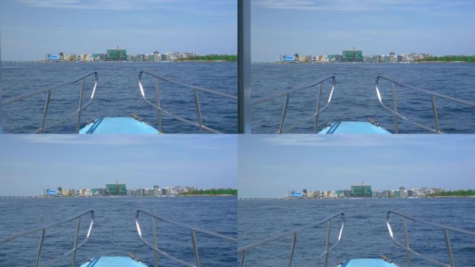 特写: 乘坐水上出租车前往现代马累岛。