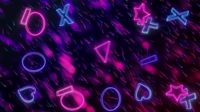 情人节拥抱和亲吻XOXO和Night Party动画背景 (Loopable)