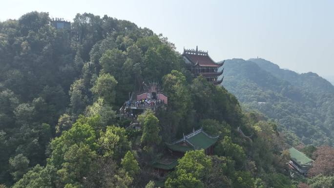 航拍重庆南山老君洞道观