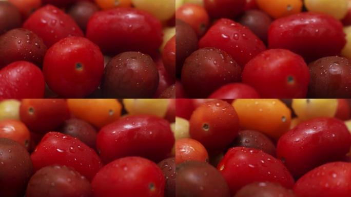 传家宝葡萄樱桃番茄混合。
