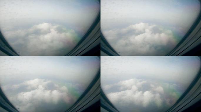从飞机窗口看到密云