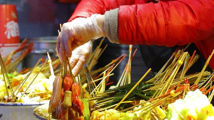 夜市烧烤生蚝小吃街人间烟火